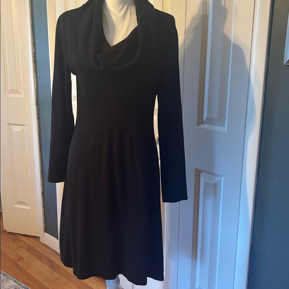 Relatively sweater dress,Black ,Long Sleeve Dress